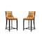 Manhattan Comfort Fifth Ave Counter Stool in Camel and Dark Walnut, PK2 2-CS012-CL - alternate 1